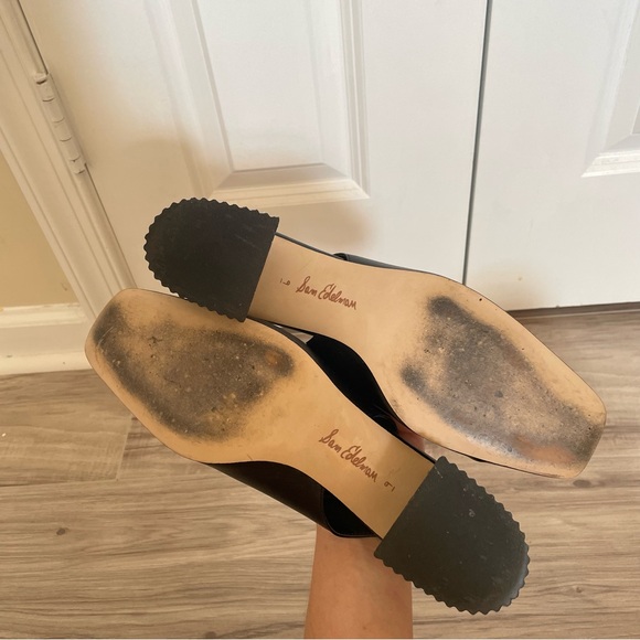 Sam Edelman Toren Black Squaretoe Slingback Block Heel - Picture 4 of 4